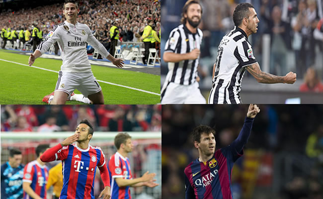 quedaron definidas las semifinales de la Liga de Campeones UEFA. Juventus - Real Madrid y Barcelona - Bayern Múnich. Foto: EFE