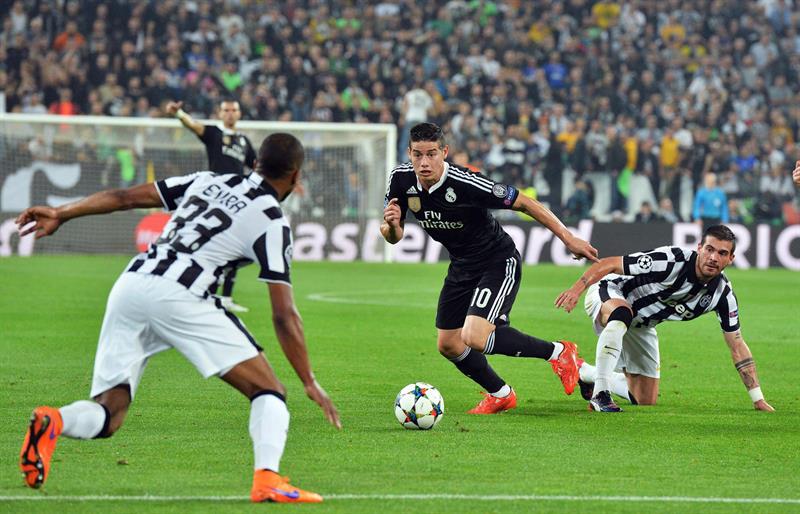 Juventus venció al Real Madrid de James Rodríjguez. Foto: EFE