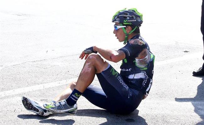 Dáyer Quintana sufrió múltiples heridas, pero cruzó la meta. Foto: EFE