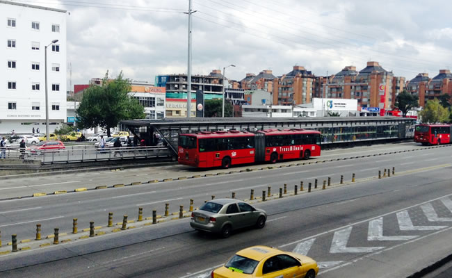 Transmilenio en Bogotá. Foto: Interlatin