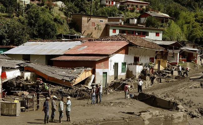 Tragedia en Salgar, un pueblo de agricultores de unos 18.000 habitantes del departamento de Antioquia. Foto: EFE