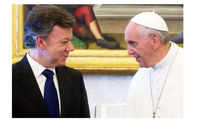 Juan Manuel Santos no dio la fecha exacta de su visita al Papa en Italia. Foto: EFE