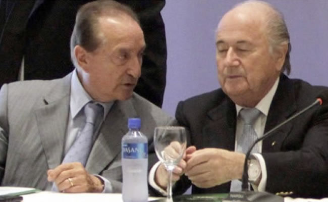 Figueredo y Blatter en reunión. Foto: EFE