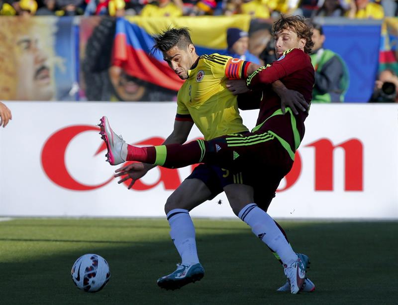 Venezuela le ganó 1-0 a Colombia con gol de Salomón Rondón. Foto: EFE