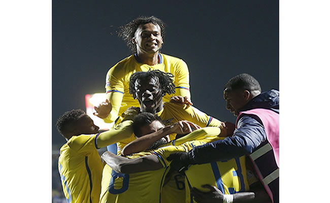 Ecuador celebra el gol de Enner Valencia. Foto: EFE