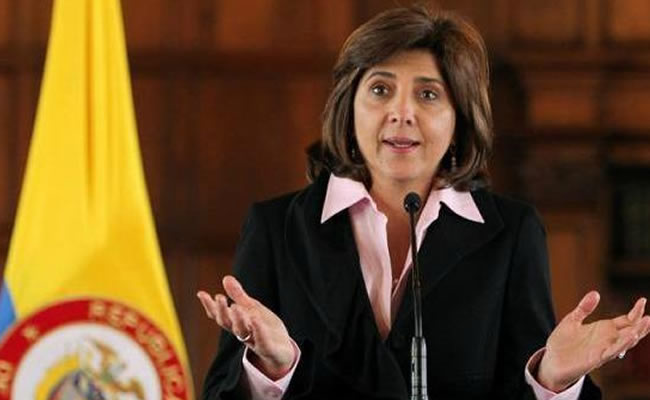 Ministra de Relaciones Exteriores de Colombia, María Ángela Holguín. Foto: EFE