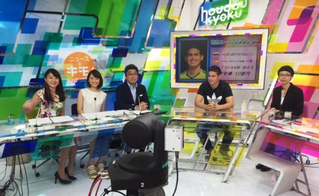 James Rodríguez en los programas de televisión de Japón. Foto: Twitter