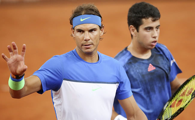 Rafael Nadal eliminado en dobles de Hamburgo. Foto: EFE