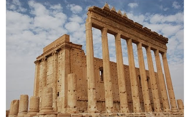Yihadistas dinamitan el histórico templo de Baal, en Palmira. Foto: Youtube