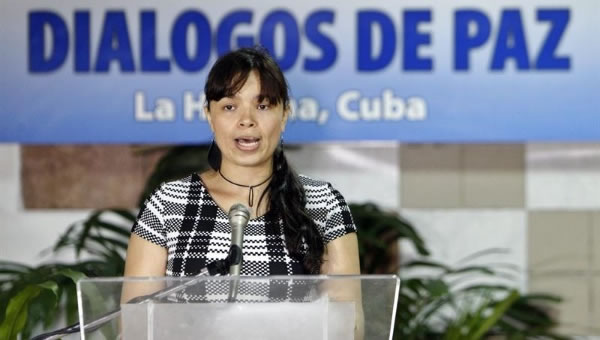 Antonia Simón, integrante de las Farc en La Habana, Cuba. Foto: EFE