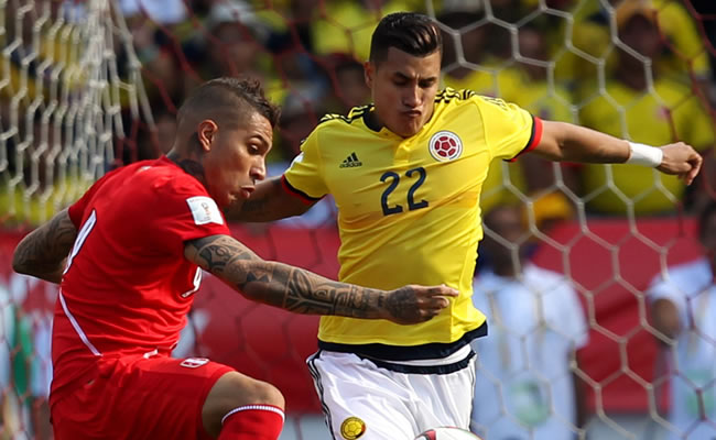 Colombia vs. Perú. Foto: EFE