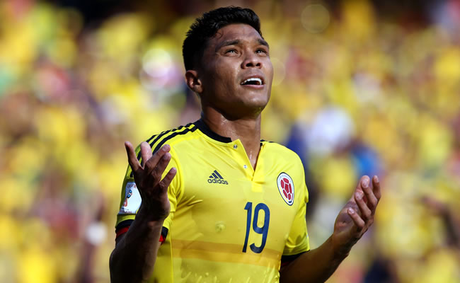 Teófilo Gutiérrez abrió el marcador de Colombia en el 2-0 sobre Perú. Foto: EFE