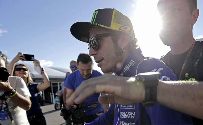 Valentino Rossi saldrá último en el Gran Premio de Valencia. Foto: EFE