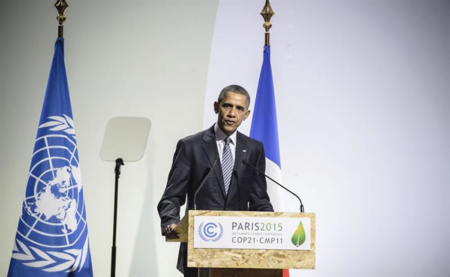 Barack Obama en la cumbre del clima (COP21). Foto: EFE