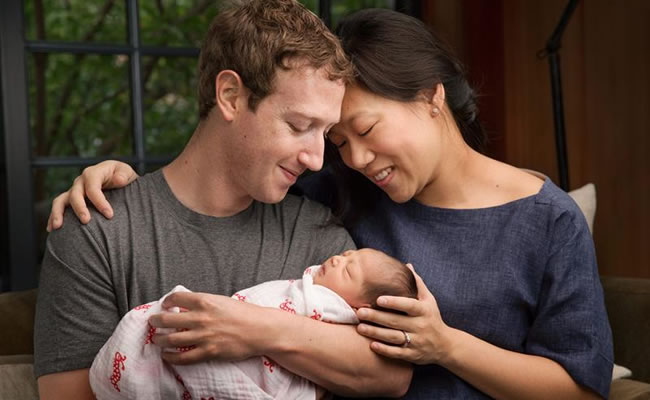 Mark Zuckerberg y su hija Max. Foto: EFE