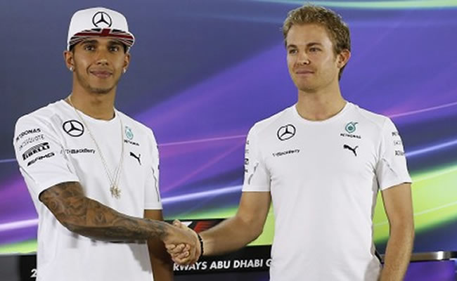 Hamilton y Rosberg, pilotos de Mercedes. Foto: EFE