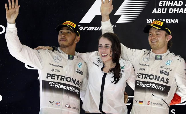 Hamilton y Rosberg, los dos pilotos de Mercedes. Foto: EFE