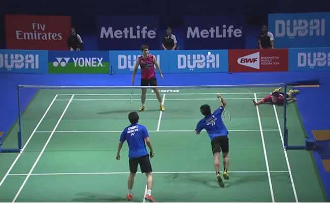 Partido de Badminton entre Corea del Sur e Indonesia. Foto: Youtube
