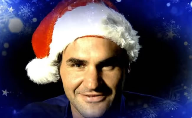 Roger Federer desea una feliz navidad a sus seguidores. Foto: Youtube