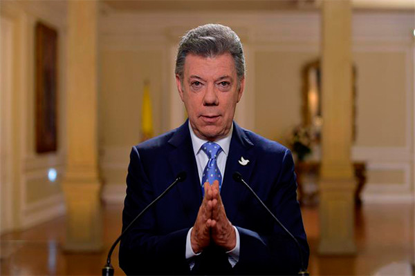 Presidente de Colombia Juan Manuel Santos. Foto: EFE