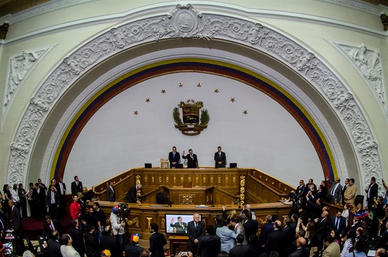 Así fue la instalación de la Asamblea Nacional de Venezuela. Foto: EFE
