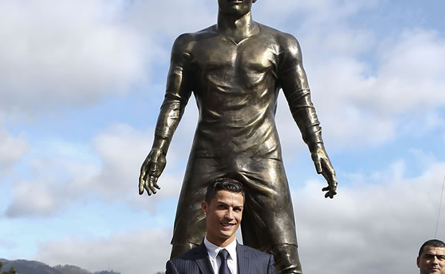 Estatua de Cristiano Ronaldo. Foto: EFE