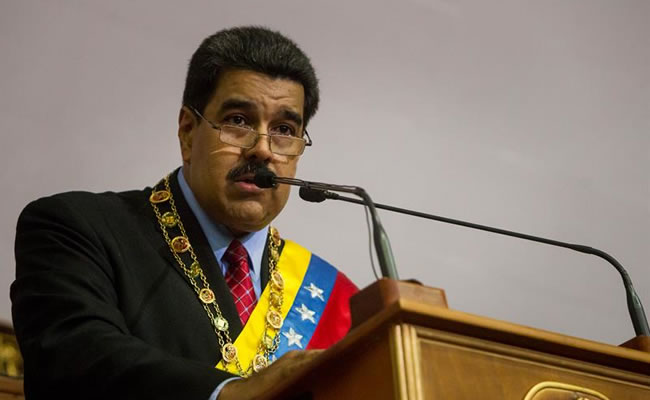 Presidente de Venezuela, Nicolás Maduro frente a la Asamblea Nacional. Foto: EFE