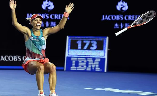 Kerber logró lo hasta ahora imposible: venció a Serena Williams. Foto: EFE