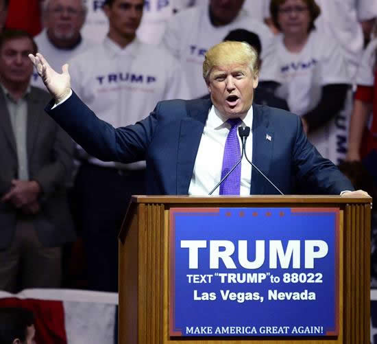 Donald Trump en su campaña presidencial en la Vegas, Nevada. Foto: EFE