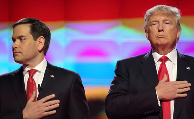 Marco Rubio y Donald Trump. Foto: EFE