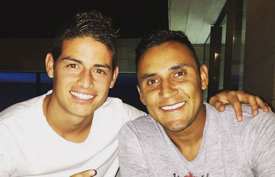 James Rodríguez y Keylor Navas. Foto: Instagram