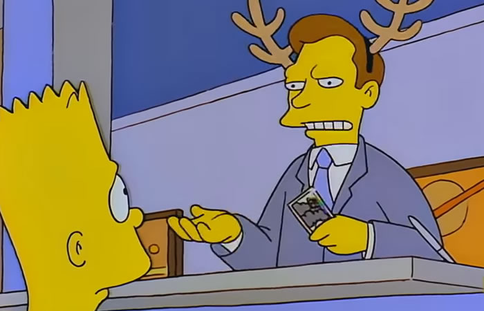 Bart en el banco de Springfield. Foto: Youtube