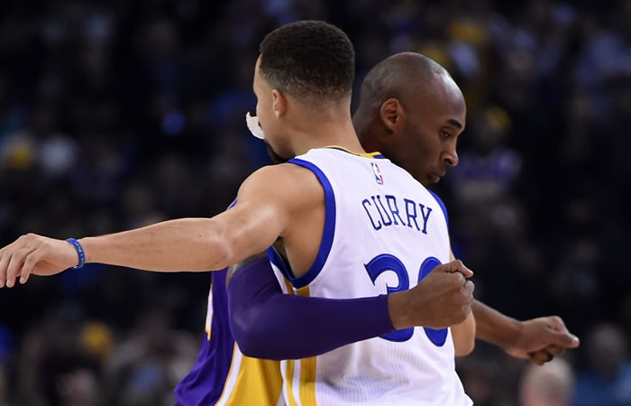 Stephen Curry y Kobe Bryant son los grandes protagonistas de la útlima jornada de la NBA. Foto: EFE