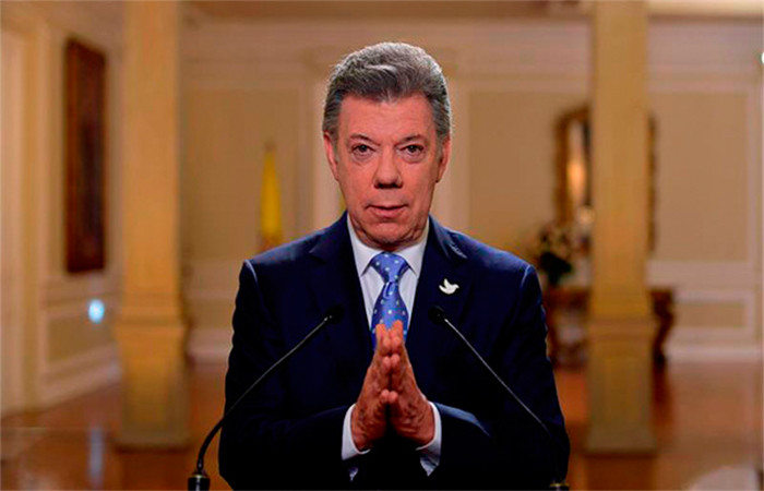 Presidente Colombiano Juan Manuel Santos. Foto: EFE