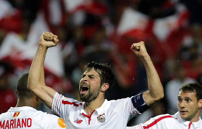 Sevilla consiguió su quinta clasificación seguida a la final de la Liga de Europa. Foto: EFE