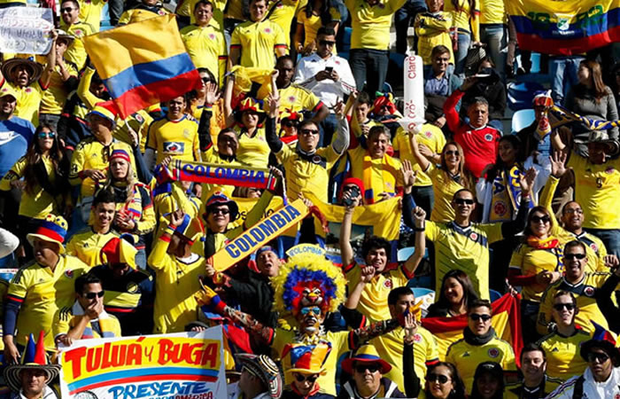 Hinchas de la Selección Colombia. Foto: EFE