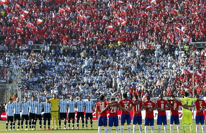 Chile vs. Argentina en la final de la Copa América del 2015. Foto: EFE