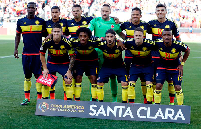 Alineación titular de la Selección Colombia. Foto: EFE