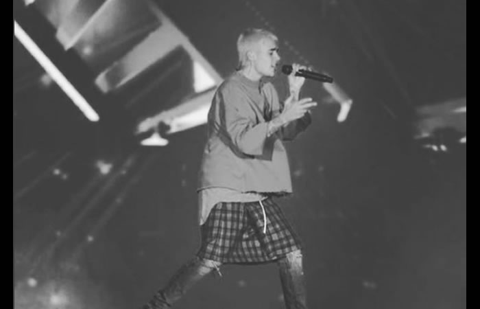 Justin Bieber en concierto. Foto: Instagram