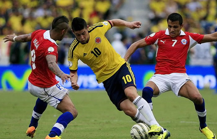 Colombia sabe vencer a Chile en los partidos importantes. Foto: EFE