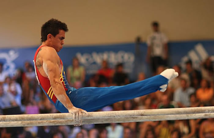 Jossimar Calvo, gimnasta colombiano. Foto: EFE