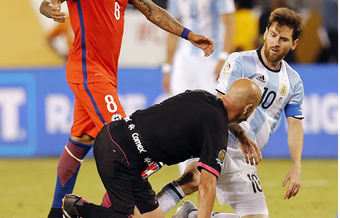 Argentina perdió la final contra Chile. Foto: EFE