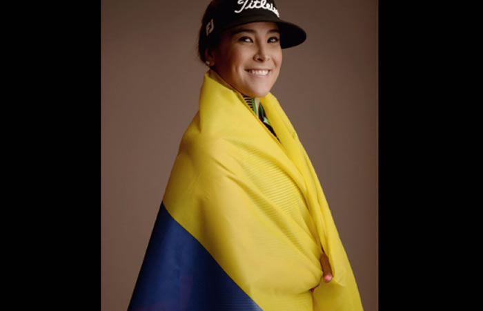La golfista al parecer será la abanderada de Colombia. Foto: Twitter