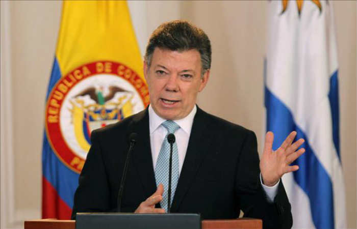 El presidente Santos endureció las medidas contra los camioneros implicados en el paro. Foto: EFE