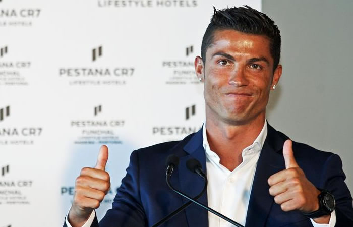 Cristiano Ronaldo en la presentación de su hotel. Foto: EFE