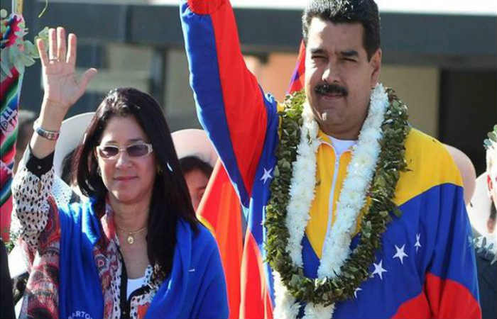El presidente de Venezuela, Nicolás Maduro, y su esposa, Cilia Flores. Foto: EFE