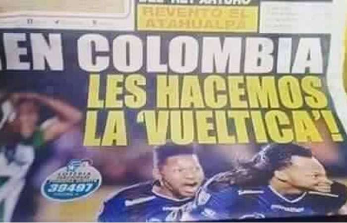 Diario ecuatoriano previo a la final. Foto: Facebook