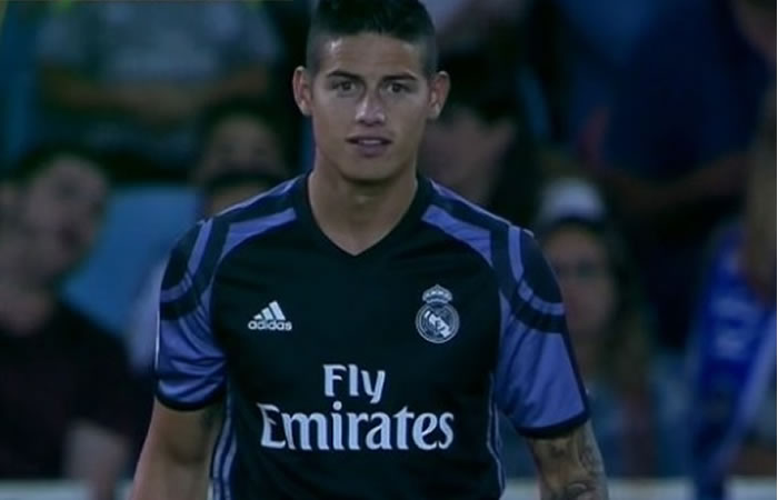 James Rodríguez jugó 15 minutos en la victoria del Real Madrid. Foto: Youtube