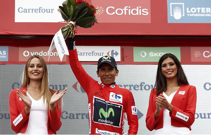 Nairo mantiene el liderato de la Vuelta a España. Foto: EFE