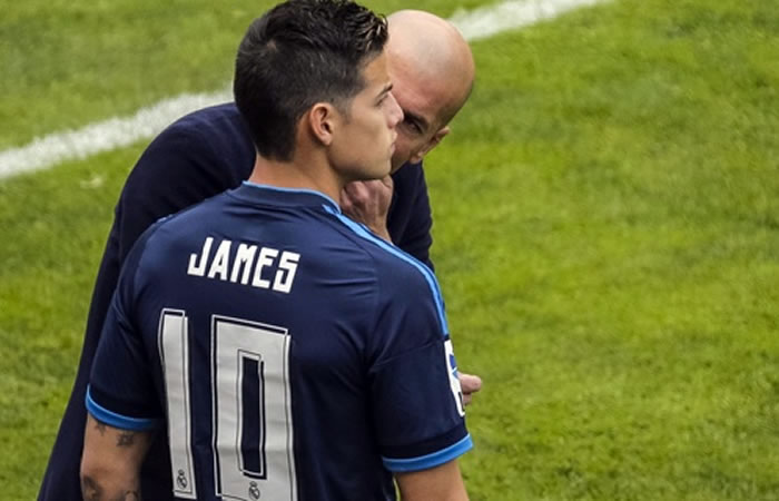 James Rodríguez no jugará el sábado por decisión de Zidane. Foto: EFE
